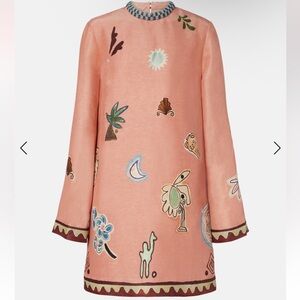 Alémais x LRNCE linen and silk minidress, size US 0 (UK4)